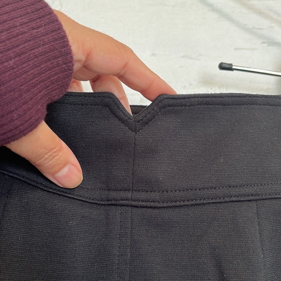 Anthropologie Maeve Double Belt Black Pencil Skirt with pockets Size 6 - Picture 7 of 12